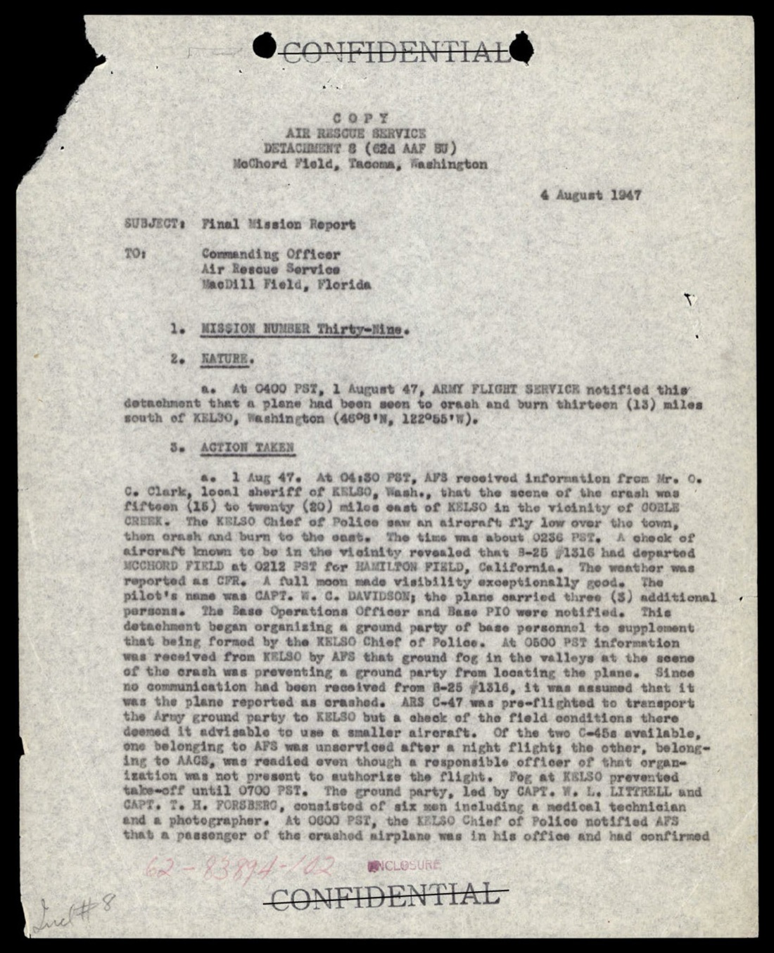Air Rescue Service Final Mission Report